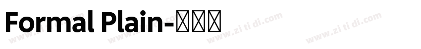 Formal Plain字体转换